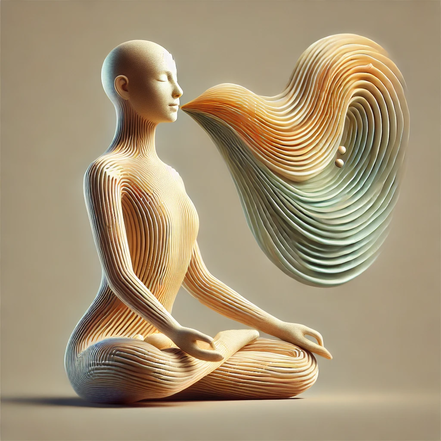 Pranayama breathing icon