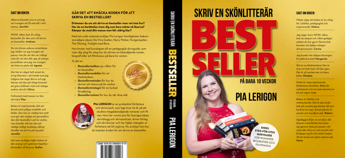 OMSLAG Skriv en skönlitterär bestseller på bara 10 veckor SLUTKORR bak och framsida inkl. flikar