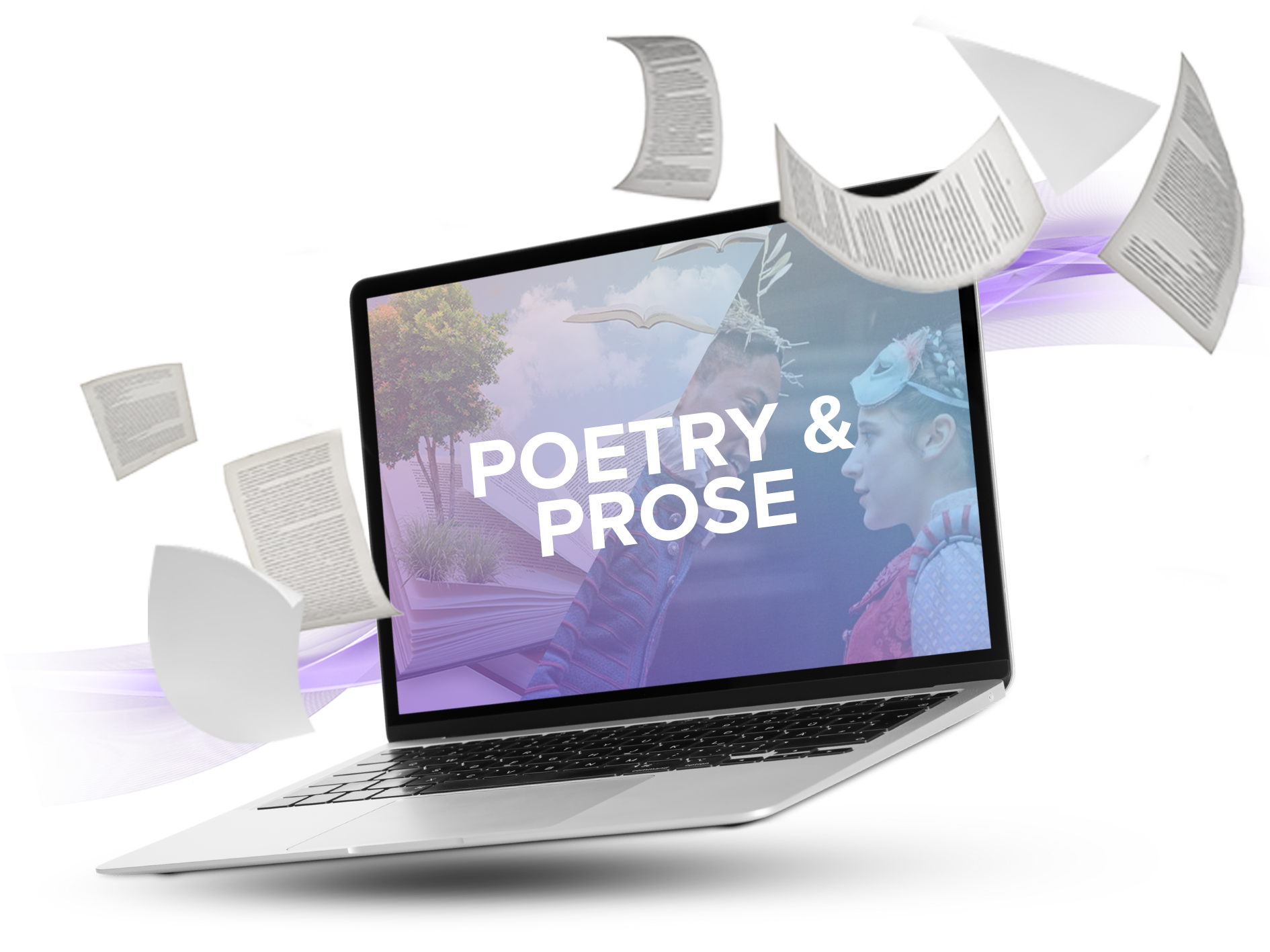 Poetry&Prose on laptop