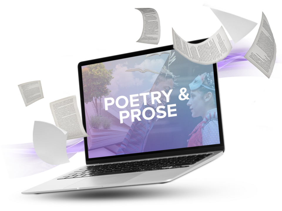 Poetry&Prose on laptop