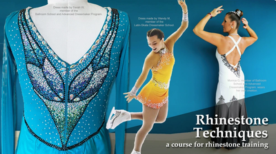 Rhinestone technique course ballroom dance skate dress  REC 2025 