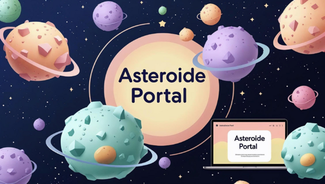 Asteroide portal mockup