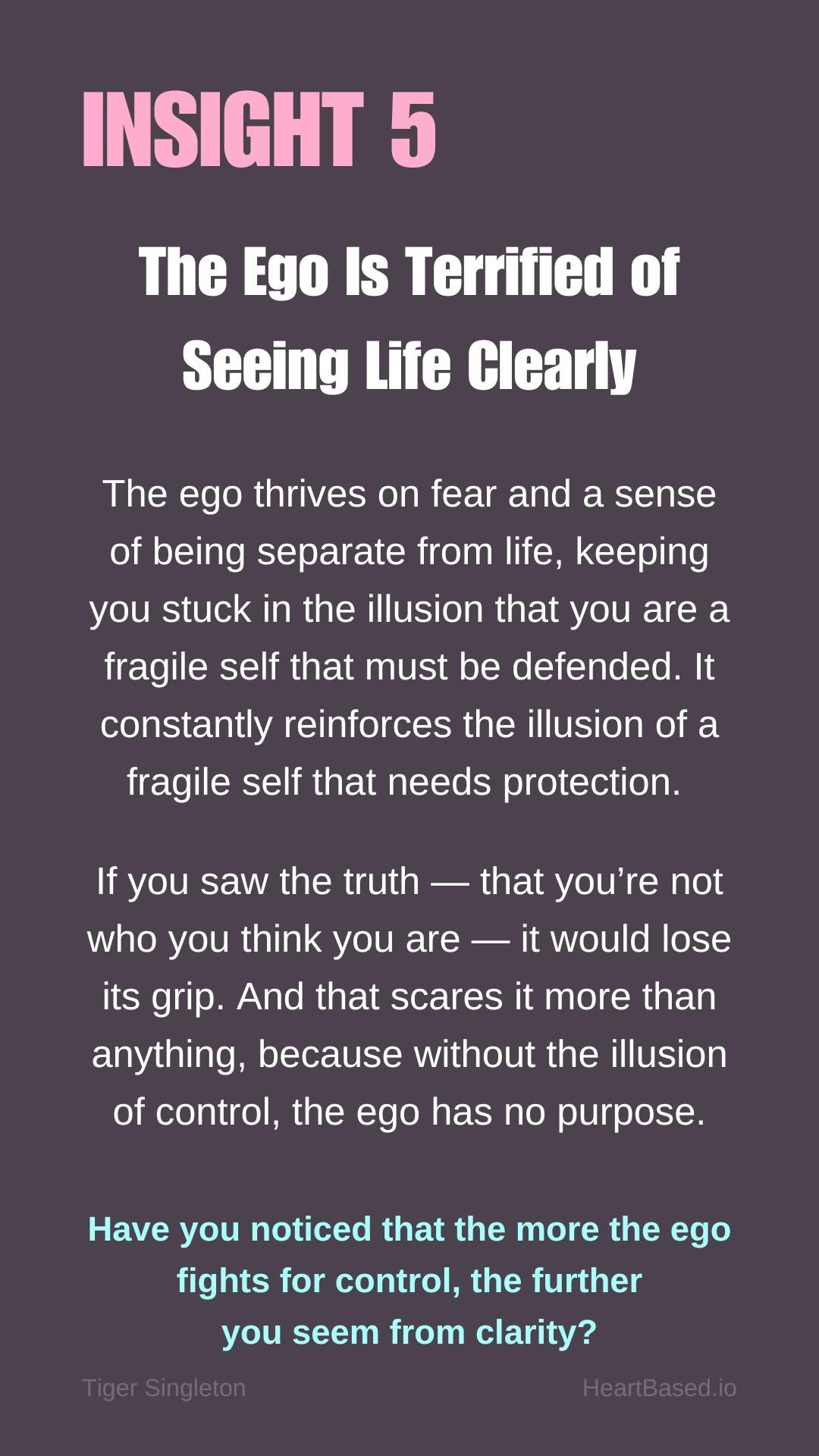 BIG5 The Ego is Utterly Terrified of Seeing the Truth of Life