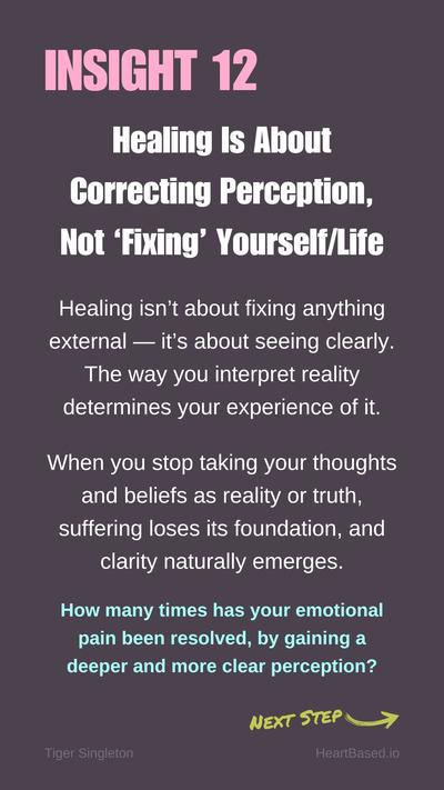 BIG12 Real Emotional Healing is a Journey of Healing Perception