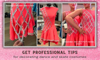 lattice style rhinetone template by Latin-Skate Dressmaker School member Linda