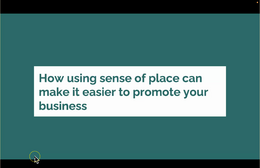 How sense of place aids promotional activities
