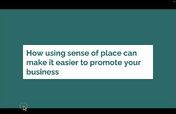How sense of place aids promotional activities