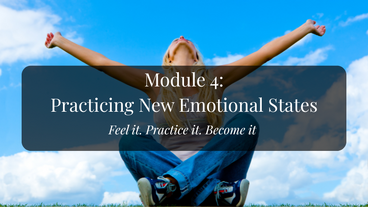 Looking up at a woman who has thrown her head back and raised her arms up to the sky. She sits cross-legged on the grass. Bright blue sky, white clouds. Determined. Powerful.