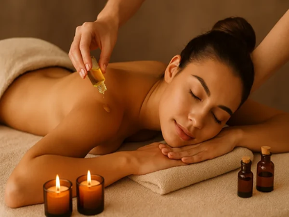 Kvinne nyter aromaterapi