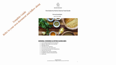 Panchakarma At Home - Food Guide
