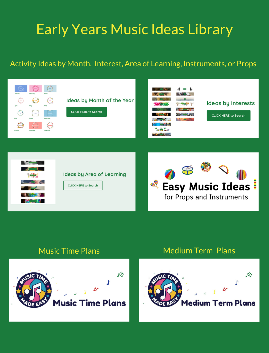 early years music ideas library for mobile