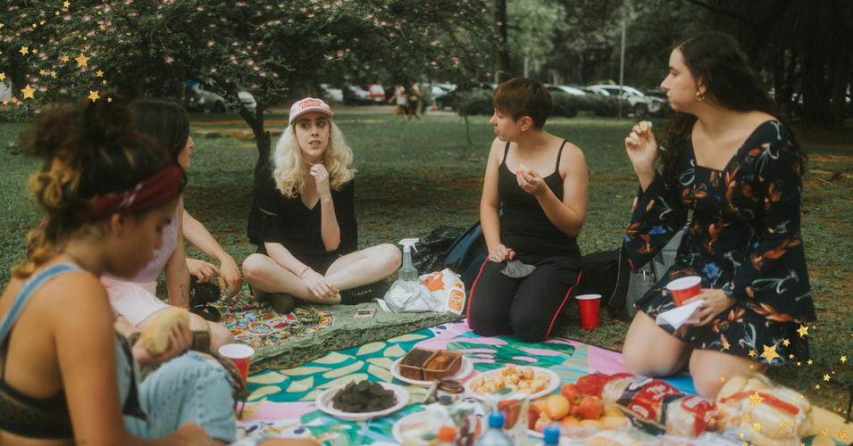 venindegruppe for singlekvinder m stjerne