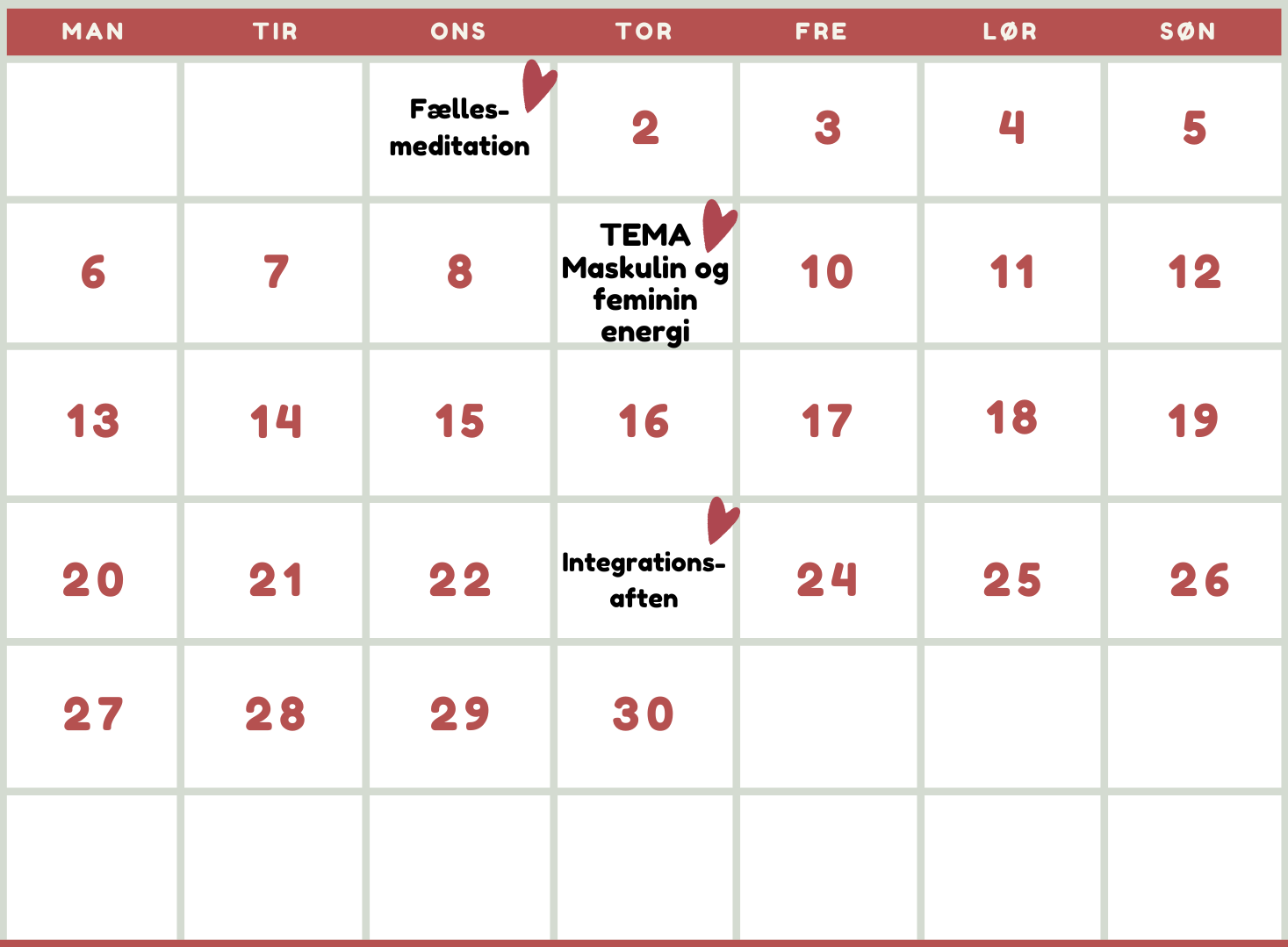 TLF kalender April 2026
