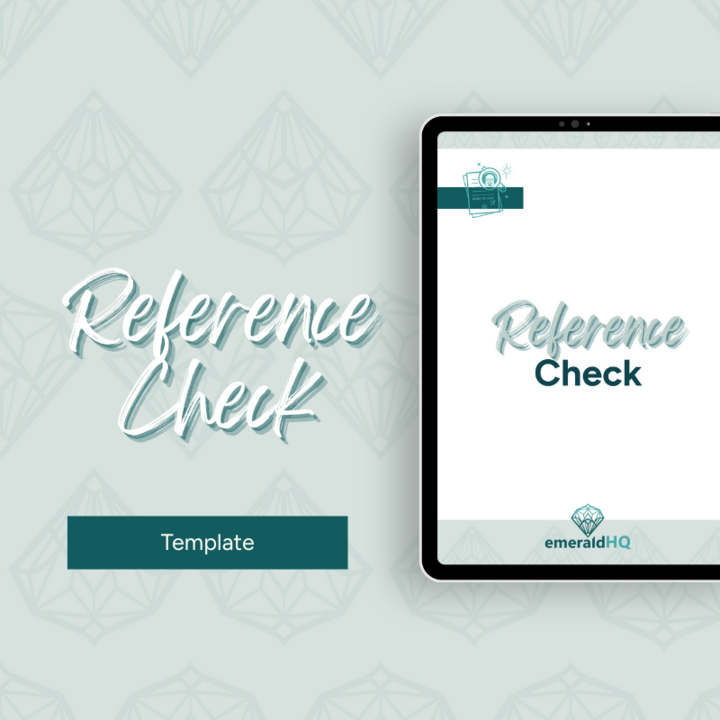 Reference Check Template