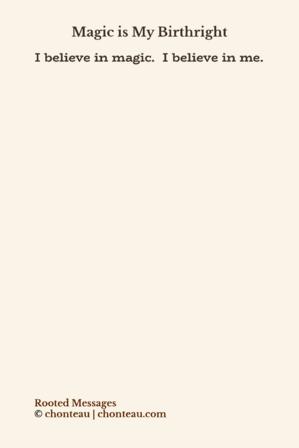 magic is my birth mooready