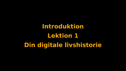 Intro lektion 1