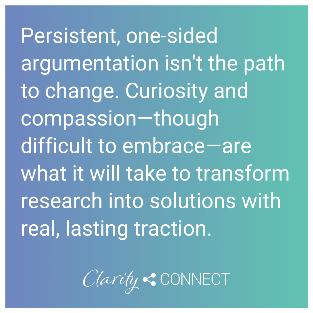 Persistent, one-sided argumentation