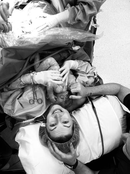 mother assisted cesarean birth