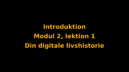 Lektion 1 modul 2