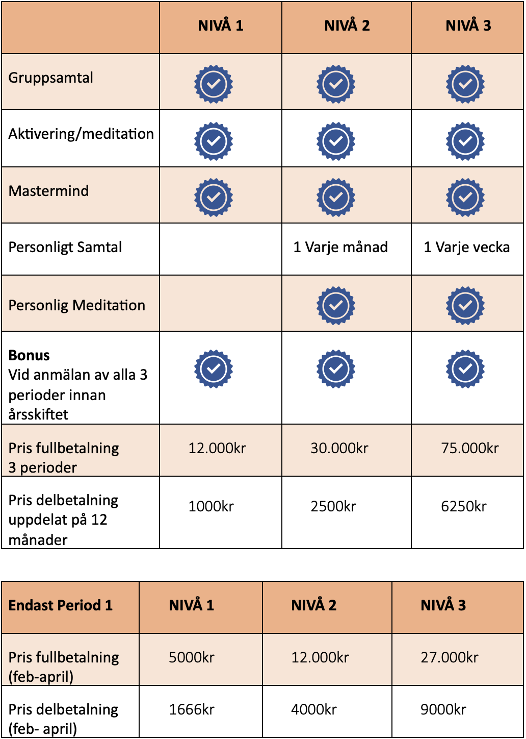 Transformationssamtal 1 Bonus