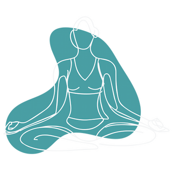graphic illustration of yoga figure demonstrating asanas for staff yoga training