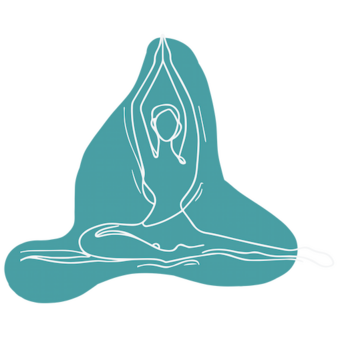 simplified illustration showing breath focus during yoga practice for staff training