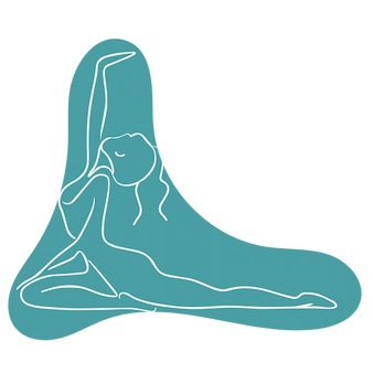 graphic image of yoga pose highlighting mental stillness and physical balance