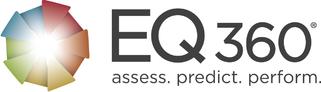 EQ 360 branded tile with a rainbow star-like symbol on the left and the words; assess, predict, perform, on the bottom.