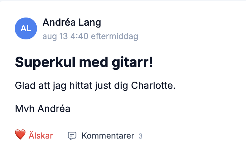 Feedback_Superkul med gitarr!