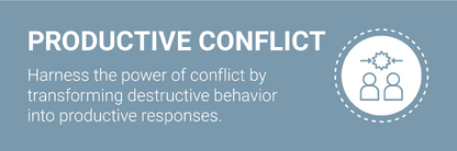 Everything DiSC Productive Conflict tile with an icon showing two people side by side and a star above their heads.