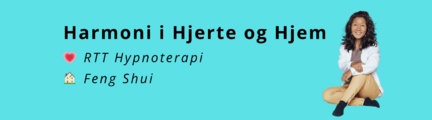 Asiatisk kvinde der sidder ned i hvid lægekittel teksten lyder Harmoni i hjerte og hjem. RTT hypnoterapi og Feng shui
