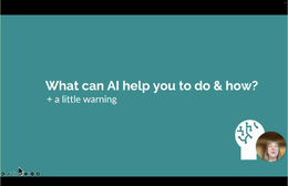 What can AI help you to do + warning