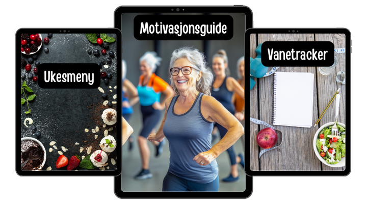 Pakke, ukesmeny, motivasjonsguide og vanetracker