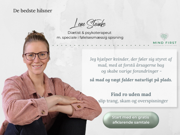 Signatur, Lene Steinke, Di&aelig;tist, psykoterapeut, afklarende samtale
