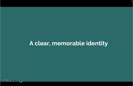 Create a clear memorable identity