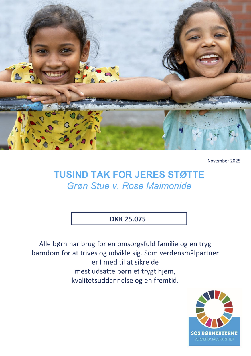 Diplom SOS Groen Stue 2025