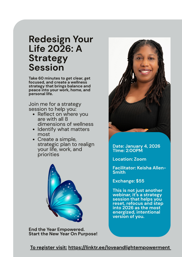 Redesign Your Life 2026 Strategy Session Jan 4