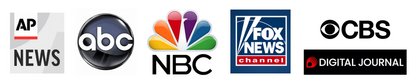 logos as seen in AP News, ABC, NBC, FOX, CBS, Digital Journal