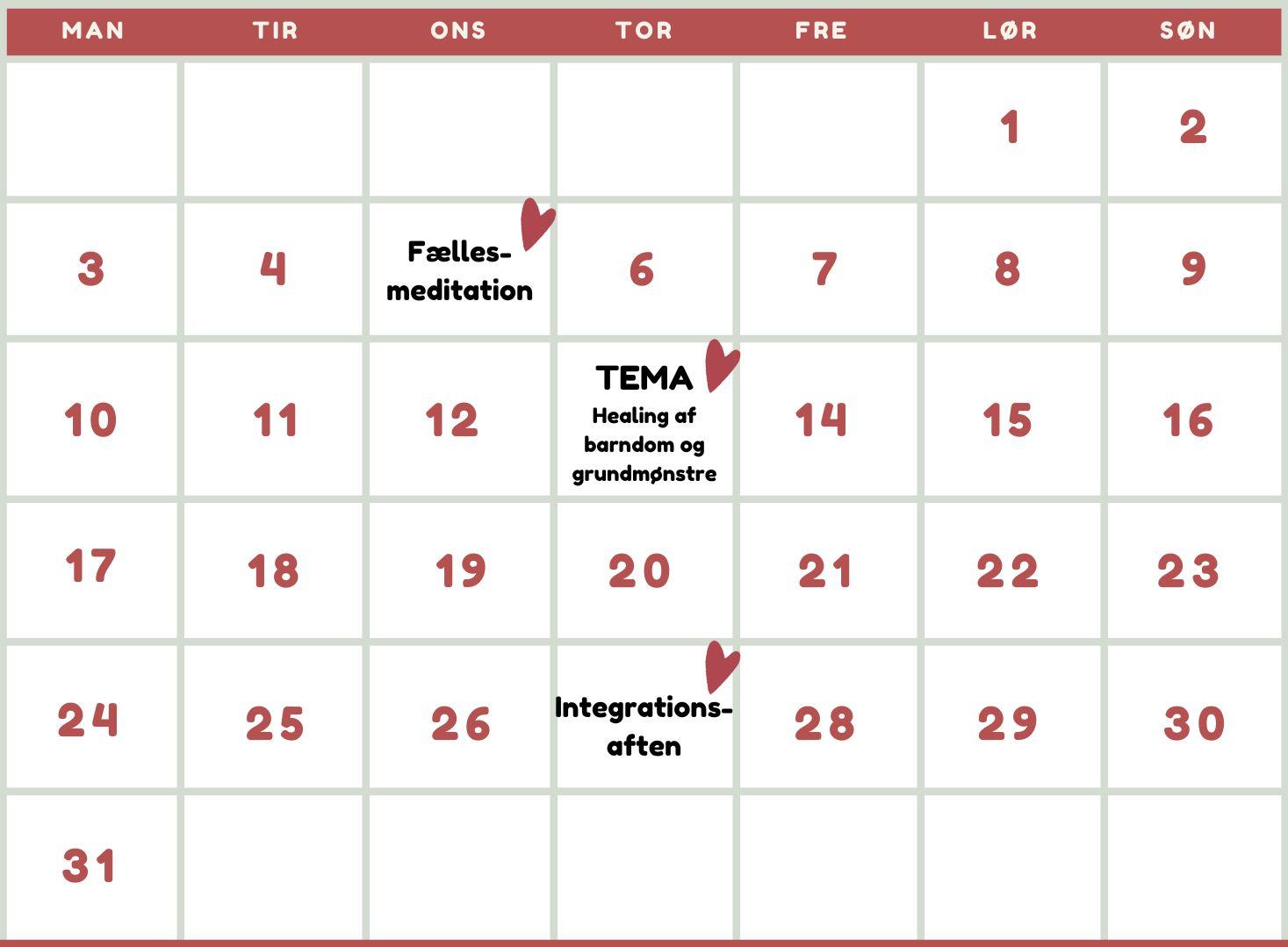 TLF kalender august 2026