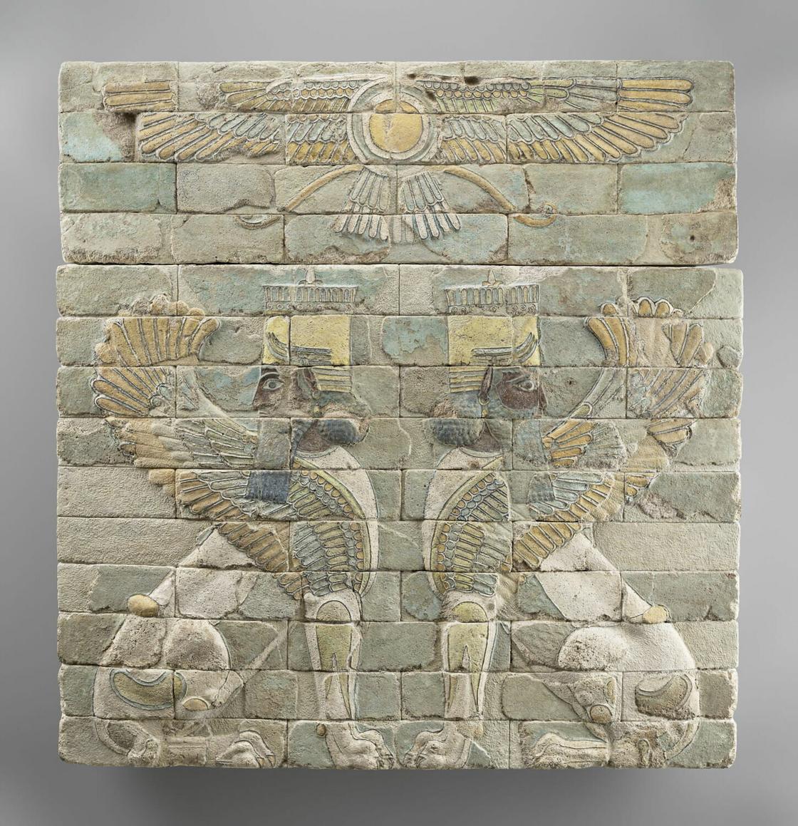  Louvre - deux lions sous le disque aile  de Ahura-Mazda