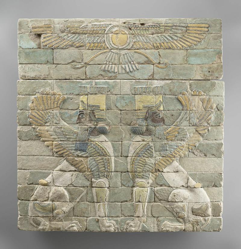  Louvre - deux lions sous le disque aile  de Ahura-Mazda