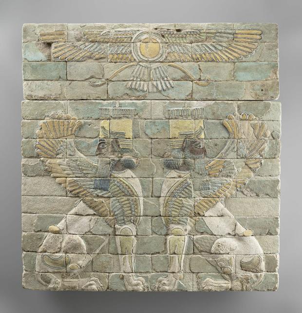  Louvre - deux lions sous le disque aile  de Ahura-Mazda