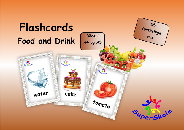 forside flashcards food and drink