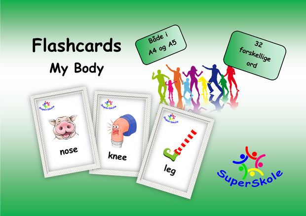flashcards My Body forside hjemmeside