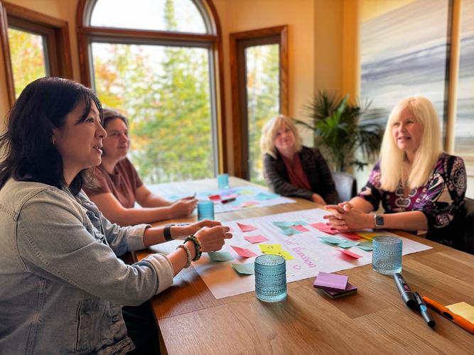 Group coaching circle demonstrating brave space principles