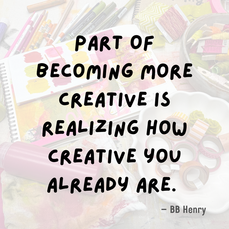 BB Henry - Realizing you creativity Quote square