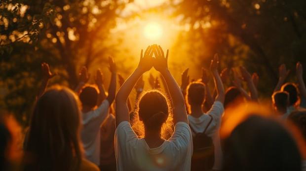 sunset-yoga-session-stockcake