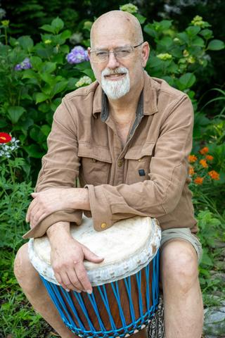 Daniel Barber with drum
