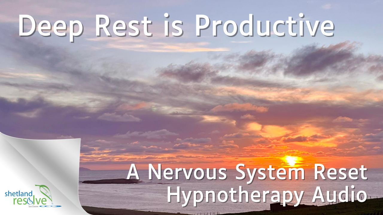 Deep rest is productive