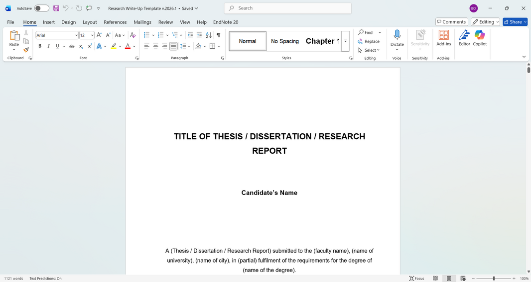 Research Write-up Template cover image